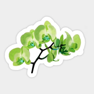 Orchid, green Sticker